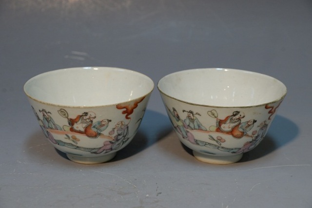 Eight Immortals pastel bowl